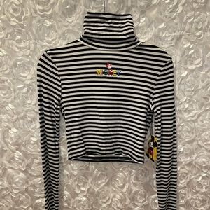 RARE Disney x Forever 21 Crop Striped Long Sleeve Tee